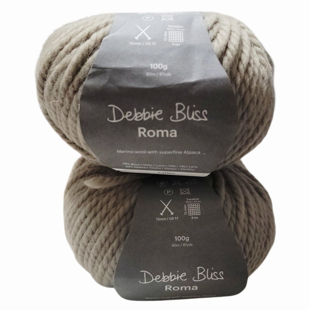 Debbie Bliss Roma Yarn Lot of 2 Wool Alpaca 100g Color 53005 Dye Lot 492